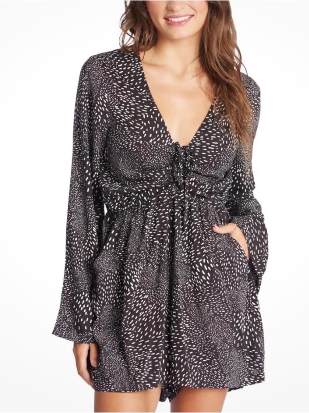 Roxy Spirit Awakes Long Sleeve V-neck Romper